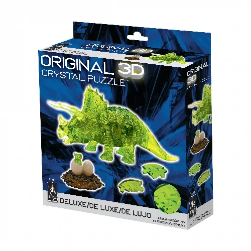 BePuzzled Triceratops & Baby 3D Crystal Puzzle - 61 Piece - Image 1