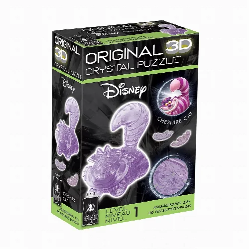 BePuzzled Disney Cheshire Cat 3D Crystal Puzzle - Purple - 36 Piece - Image 1