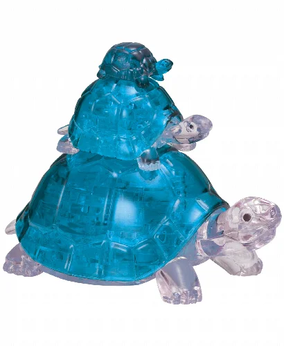 Bepuzzled 3D Crystal Turtles Puzzle Set, 37 Pieces - Image 1