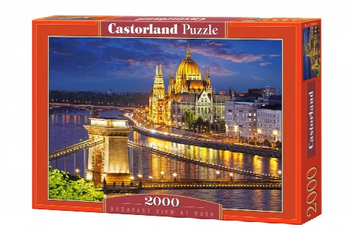 Castorland Budapest view at dusk Jigsaw Puzzle - 2000 Piece - Image 1