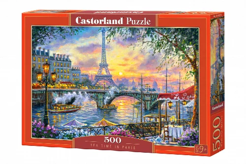 Castorland Tea Time in Paris Jigsaw Puzzle - 500 Piece - Image 1