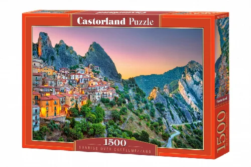 Castorland Sunrise over Castelmezzano Jigsaw Puzzle - 1500 Piece - Image 1