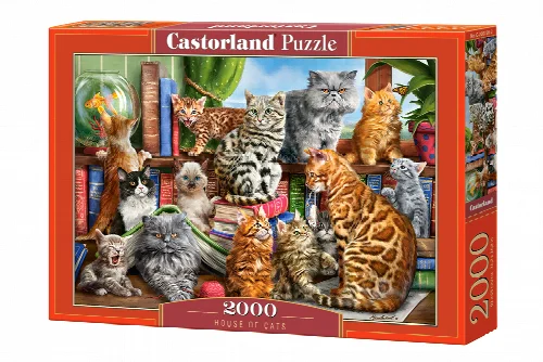 Castorland House of Cats Jigsaw Puzzle - 2000 Piece - Image 1