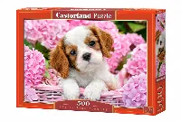 Castorland Pup in Pink Flowers Jigsaw Puzzle - 500 Piece