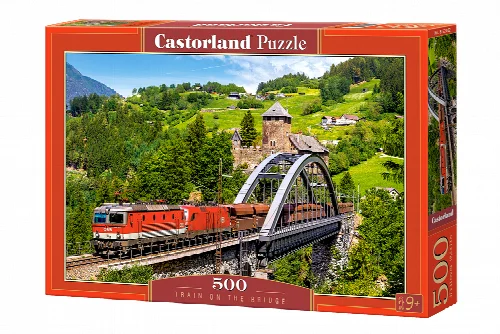 Castorland Train on the Bridge Jigsaw Puzzle - 500 Piece - Image 1