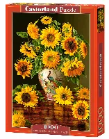 Castorland Sunflowers in a Peacock Vase Jigsaw Puzzle - 1000 Piece
