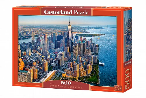 Castorland Sunset over Manhattan Jigsaw Puzzle - 500 Piece - Image 1