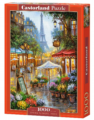 Castorland Spring Flowers, Paris Jigsaw Puzzle - 1000 Piece - Image 1