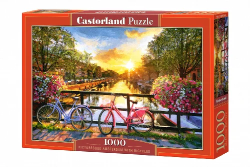 Castorland Picturesque Amsterdam With Bicycles Jigsaw Puzzle - 1000 Piece - Image 1