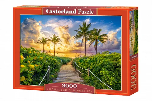 Castorland Colorful Sunrise in Miami, USA Jigsaw Puzzle - 3000 Piece - Image 1