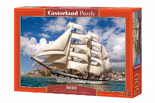 Castorland Tall Ship Leaving Harbour Jigsaw Puzzle - 500 Piece - Image 1