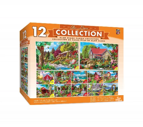 MasterPieces 12 Pack Jigsaw Puzzles - Alan Giana 12-Pack Bundle - Image 1