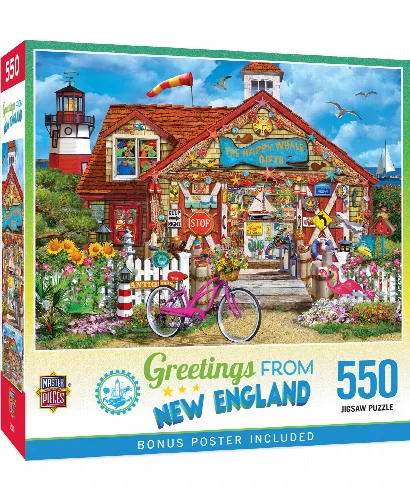 MasterPieces Greetings From New England Jigsaw Puzzle - 550 Piece - Image 1