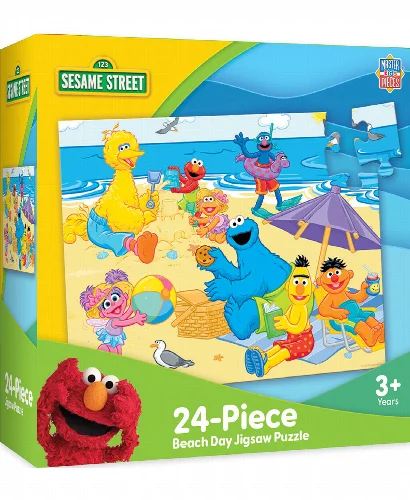 MasterPieces Sesame Street Beach Day Jigsaw Puzzle - 24 Piece - Image 1