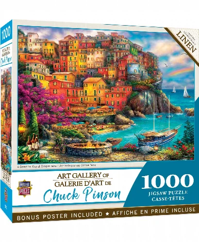 MasterPieces A Beautiful Day at Cinque Terre Jigsaw Puzzle - 1000 Piece - Image 1