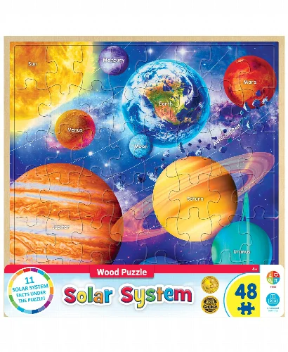 Wood Fun Facts - Solar System 48 Piece Kids Puzzle - Image 1