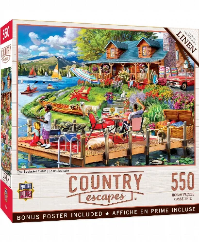 Country Escapes - The Secluded Cabin Jigsaw Puzzle - 550 Piece - Image 1