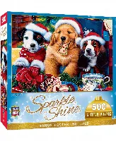 Holiday Glitter Christmas- Santa Paws Jigsaw Puzzle - 500 Piece