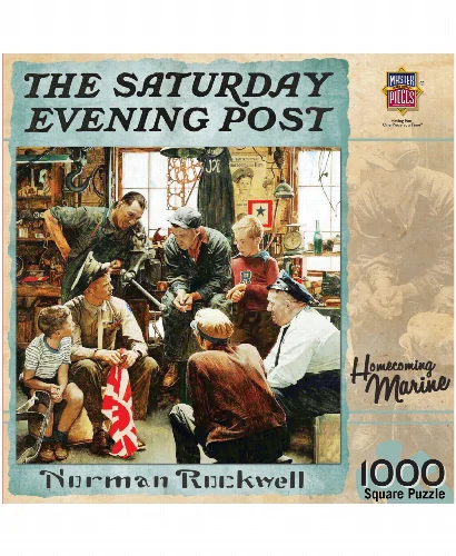 The Saturday Evening Post - Homecoming Marine Jigsaw Puzzle - 1000 Piece - Image 1