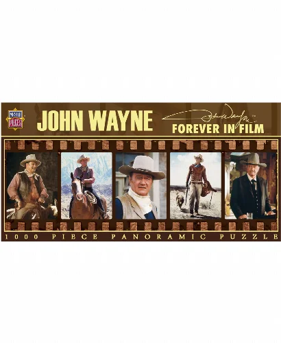 John Wayne - Forever in Film Panoramic Puzzle - 1000 Piece - Image 1