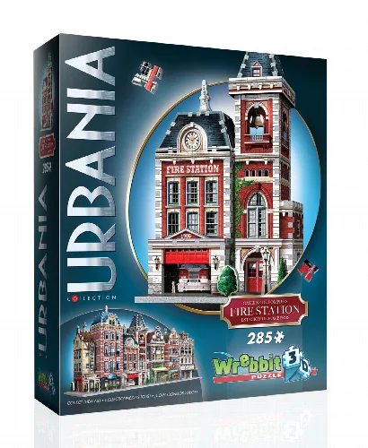 Wrebbit Urbania Collection - Fire Station 3D Puzzle - 285 Piece - Image 1