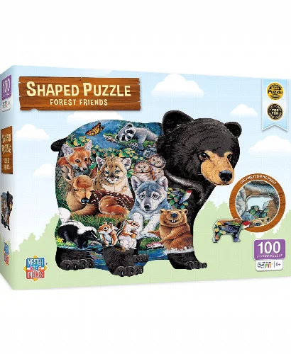 Forest Friends Shaped Jigsaw Puzzle - 100 Piece - Image 1