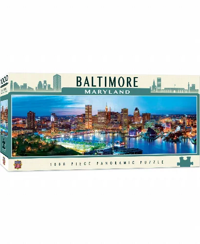MasterPieces American Vista Panoramic Jigsaw Puzzle - Baltimore - 1000 Piece - Image 1