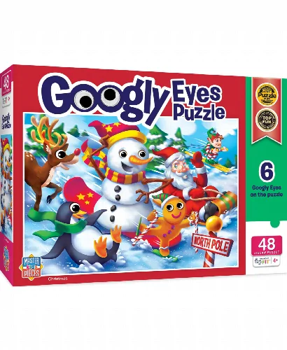 Googly Eyes Christmas Jigsaw Puzzle - 48 Piece - Image 1
