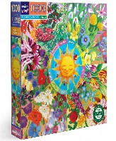 eeBoo Flower Calendar Jigsaw Puzzle - 1000 Piece