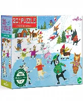 eeBoo Skating Dogs Jigsaw Puzzle - 20 Piece