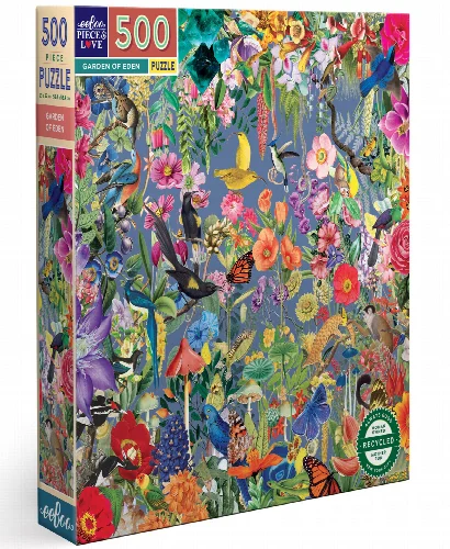 eeBoo Garden of Eden Jigsaw Puzzle - 500 Piece - Image 1