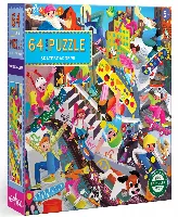 eeBoo Skateboarders Jigsaw Puzzle - 64 Piece
