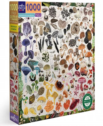eeBoo Mushroom Rainbow Jigsaw Puzzle - 1000 Piece - Image 1