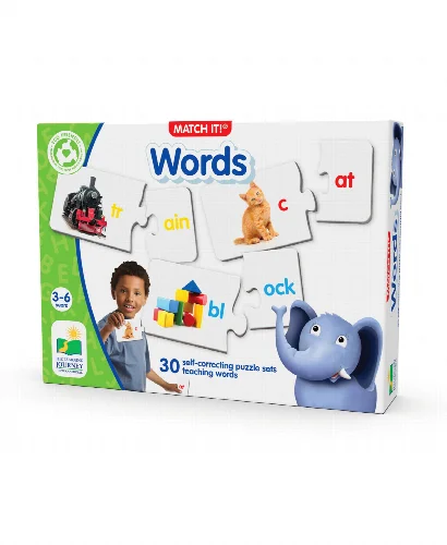 The Learning Journey Match It Words Set of 30 Self-Correcting Reading Puzzle Match The Words to Images - Image 1