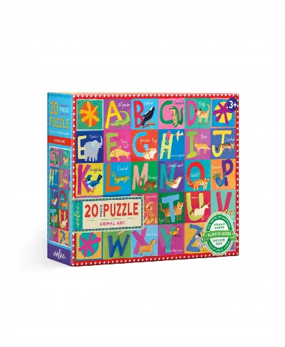 eeBoo Animal ABC Big Jigsaw Puzzle - 20 Piece - Image 1