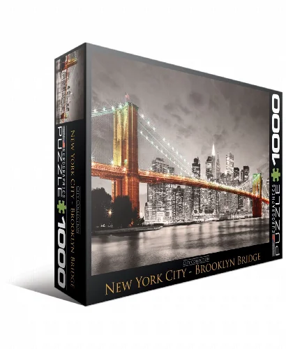 City Collection - New York City - Brooklyn Bridge Jigsaw Puzzle - 1000 Piece - Image 1