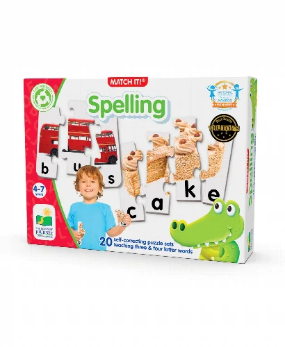 The Learning Journey - Match It Spelling Set of 20 Self-Correcting Spelling Puzzle - Image 1