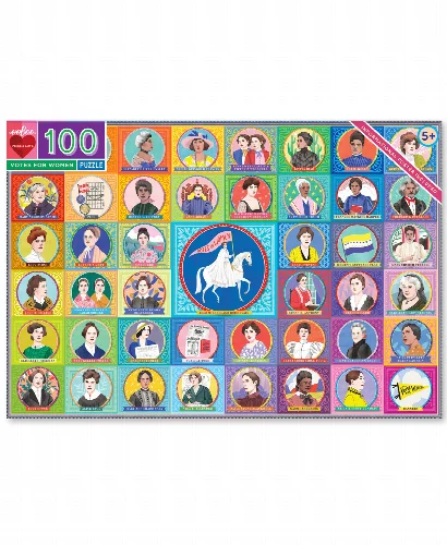 eeBoo Votes for Women Jigsaw Puzzle - 100 Piece - Image 1