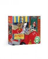 eeBoo Red Fire Truck Jigsaw Puzzle - 20 Piece