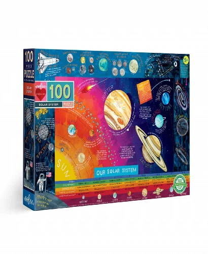 eeBoo Solar System Jigsaw Puzzle - 100 Piece - Image 1