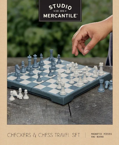 Studio Mercantile Checkers and Chess 2 in 1 Board Game Set - Image 1