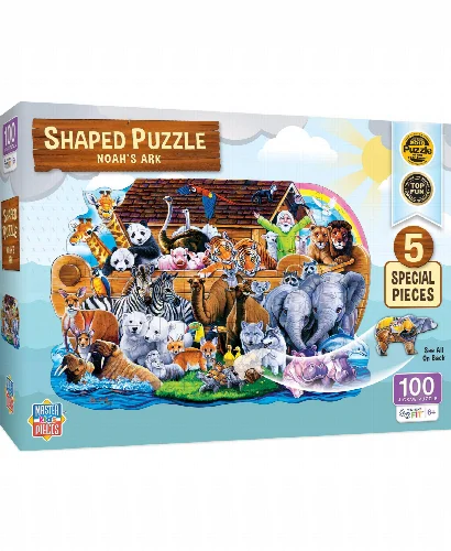 Noah's Ark Shaped Jigsaw Puzzle - 100 Piece - Image 1