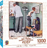 MasterPieces Norman Rockwell Saturday Evening Post Jigsaw Puzzle - At the Doctor - 1000 Piece