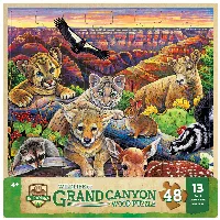 MasterPieces Wood Fun Facts Jigsaw Puzzle - Grand Canyon Wildlife Kids - 48 Piece