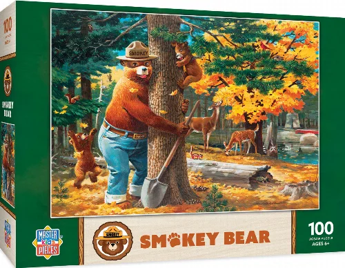MasterPieces National Parks Jigsaw Puzzle - Smokey Bear Kids - 100 Piece - Image 1