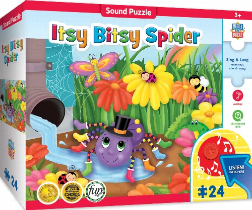 MasterPieces Sound Puzzle Sing-A-Long - Itsy Bitsy Spider Kids - 24 Piece - Image 1