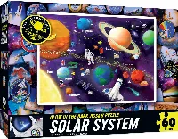 MasterPieces Explorer Puzzles Glow in the Dark Kids Jigsaw Puzzle - Solar System - 60 Piece