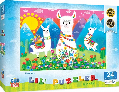 MasterPieces Lil Puzzler Jigsaw Puzzle - Llama Love Kids - 24 Piece - Image 1