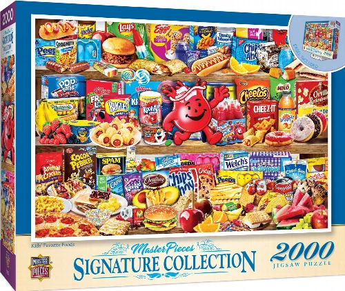 MasterPieces Signature Collection Jigsaw Puzzle - Kids' Favorite Foods - 2000 Piece - Image 1