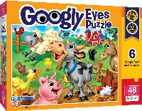 MasterPieces Googly Eyes Jigsaw Puzzle - Farm Animals Kids - 48 Piece